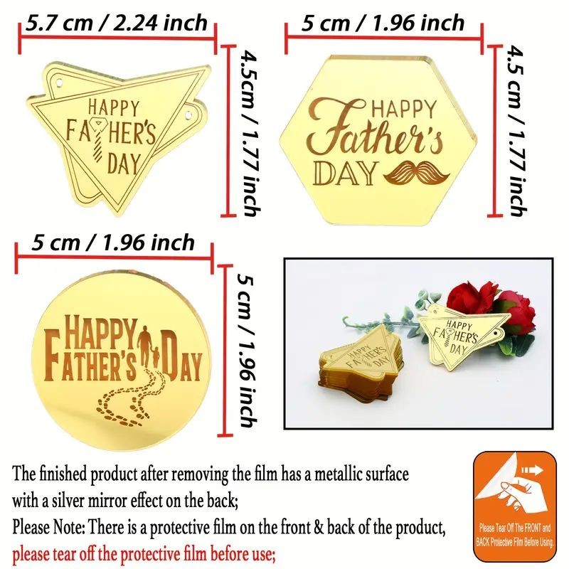 acrylic-topper-round-fathers-day-footsteps-gold-1pc