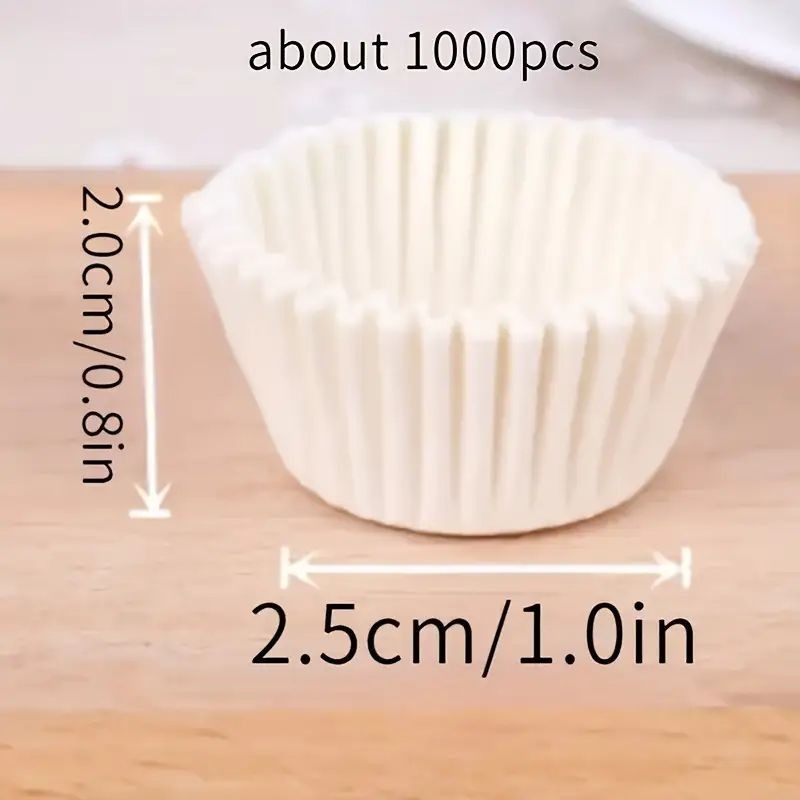 Mini Baking Cup 2.5cm White 1000pc