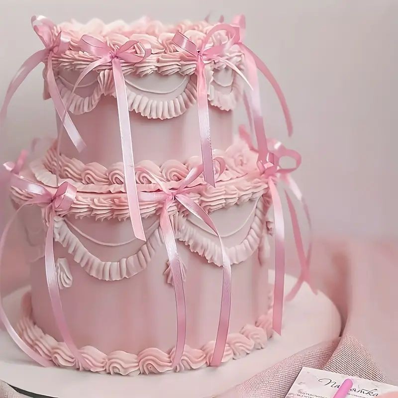 cake-topper-pink-satin-bows-7-5x15cm-1pc