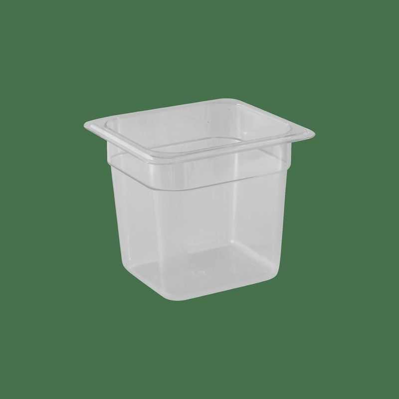 KH Classik Chef Gastronorm Food Pan Clear PC â€“ 1/6 Size 150mm