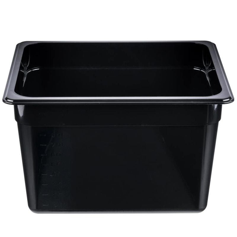 KH Classik Chef Polycarbonate Steam Pan Food Pan Black 1/2 Size 150mm