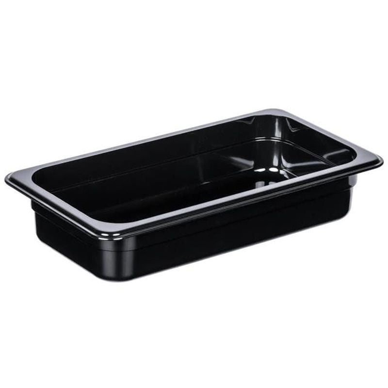 KH Classik Chef Polycarbonate Steam Pan Food Pan Black 1/3 Size 65mm