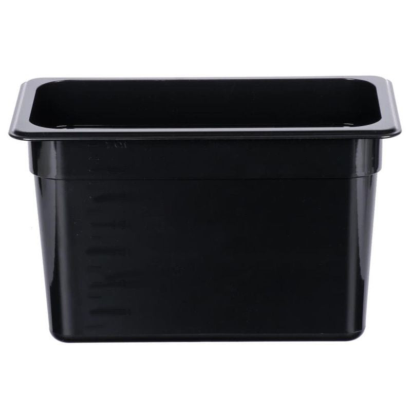 KH Classik Chef Polycarbonate Steam Pan Food Pan Black 1/3 Size 150mm