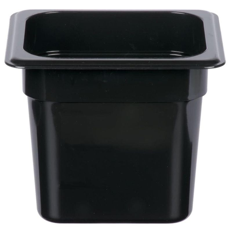 KH Classik Chef Polycarbonate Steam Pan Food Pan Black 1/6 Size 150mm