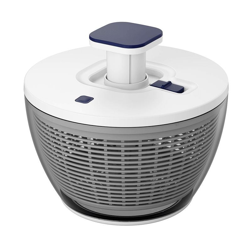 KH Hands On Salad Spinner Push White & Grey 6Lt