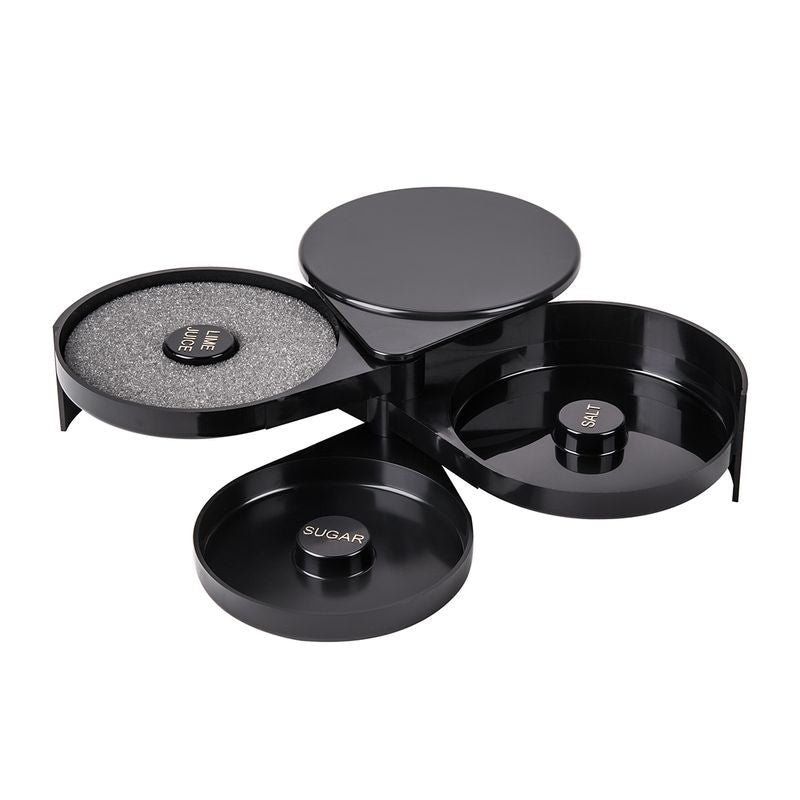 KH Probar Glass Rimmer with 3 Compartments Black