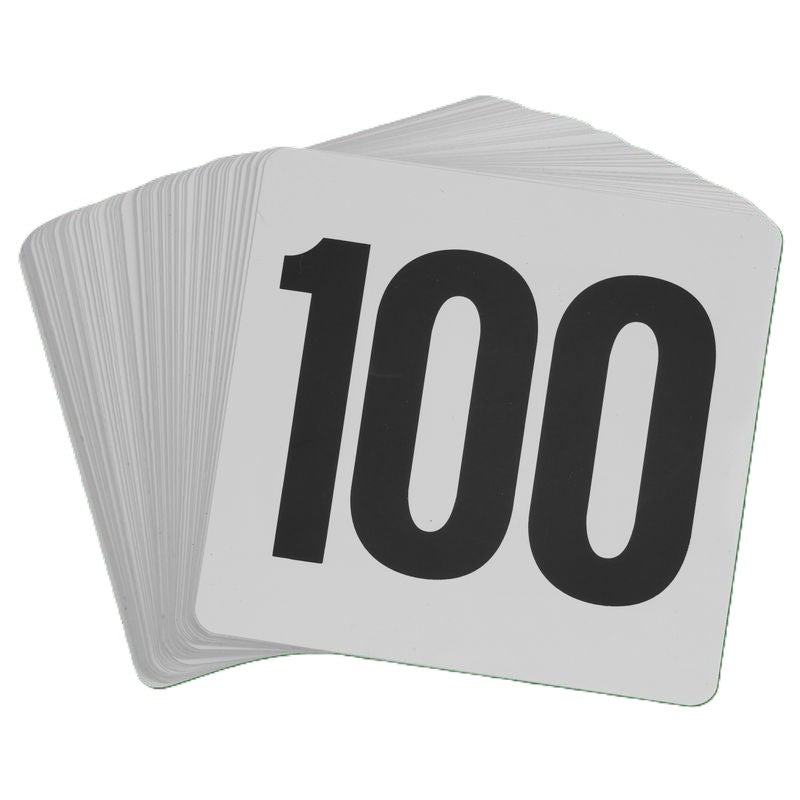 KH Plastic Table Number Set Black On White 1 - 100
