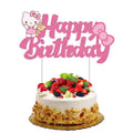 Cake Topper Hello Kitty Pink Glitter 1pc