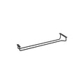 Black PVC Coated Glass Hanger - Single Row 400mm