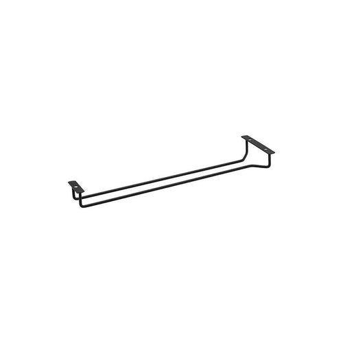 Black PVC Coated Glass Hanger - Single Row 400mm