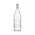 Glass Panelled Round Water Bottle 1L