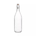 Glass Round Water Bottle 1L