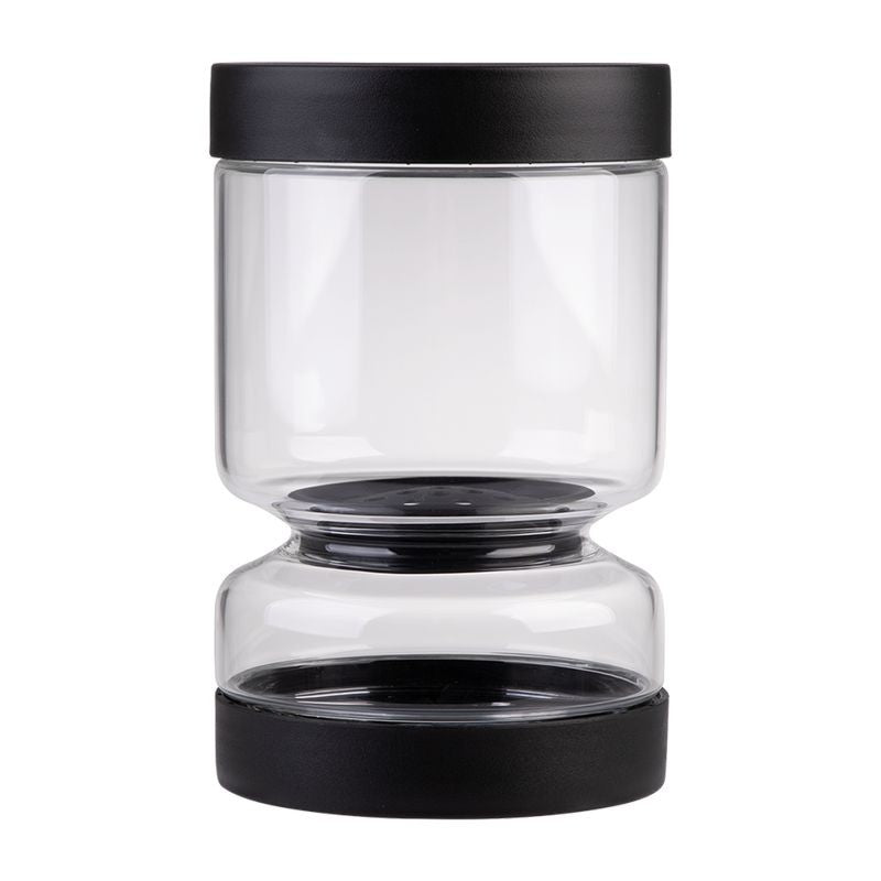 Appetito Borosilicate Glass Pickle Jar - Black 1.1L