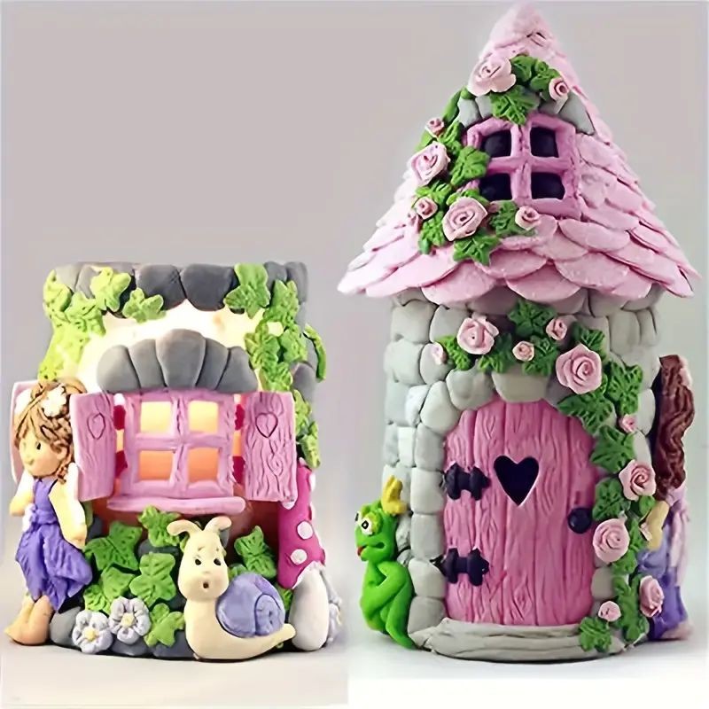 silicone-mould-fairy-house-4-pc-set