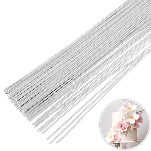 Cake Craft Floral Wire 28 Gauge - White 100 pack