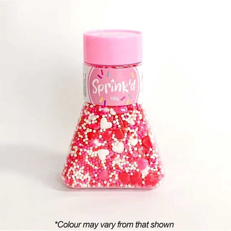 Sprink'd Pink/Red/White Hearts Sprinkle Mix - 110gm