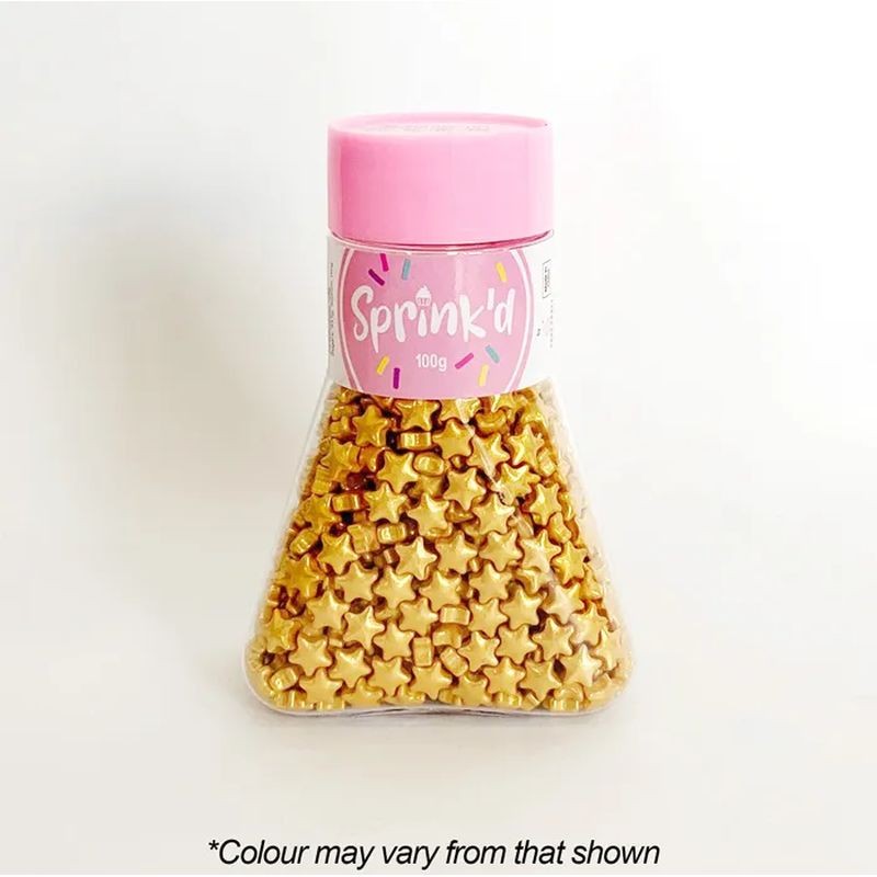 Sprink'd Stars Gold 7mm - 100gm