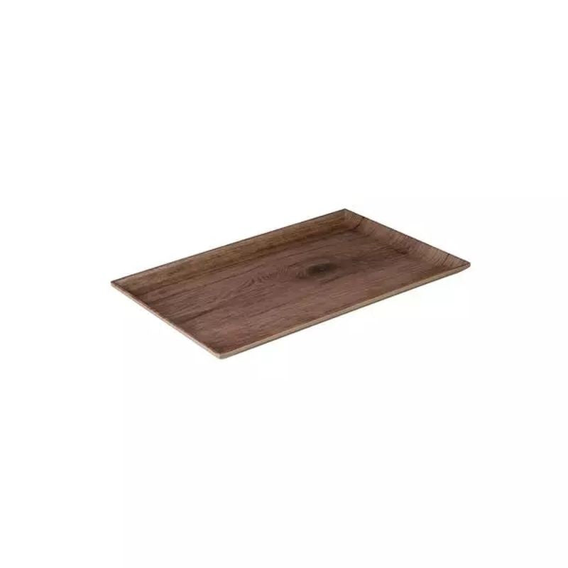 Ryner Wood Deco Melamine Rectangular Coupe Platter 300x205mm