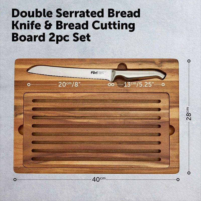 furi-double-serrated-bread-knife-bread-cutting-board-set-2-piece
