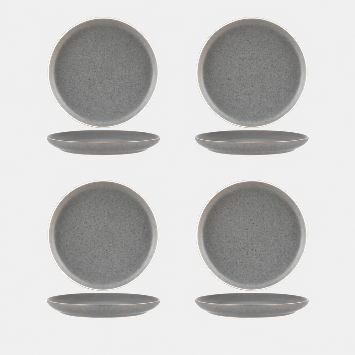 Tablekraft Urban Grey Round Coupe Plate 268mm - 4 PACK
