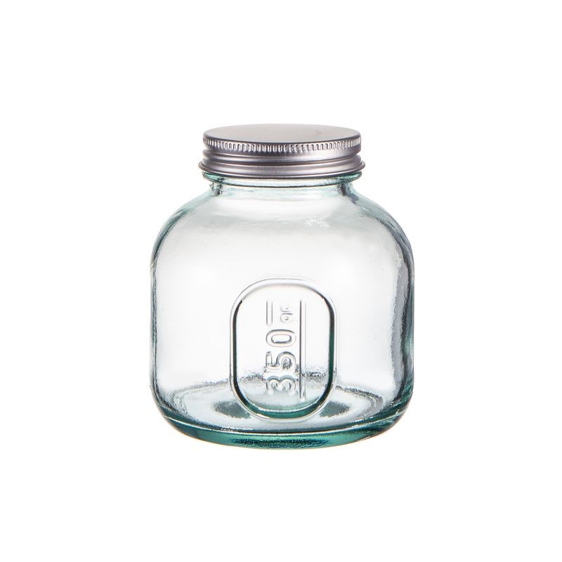 Eco Recycled Rustico Clear Storage Jar - 350ml