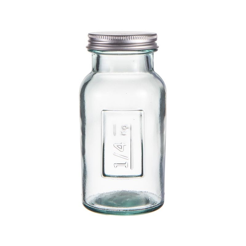 Eco Recycled Rustico Clear Storage Jar - 250ml
