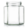 plasdene-glass-hex-food-jar-with-twist-finish-390ml