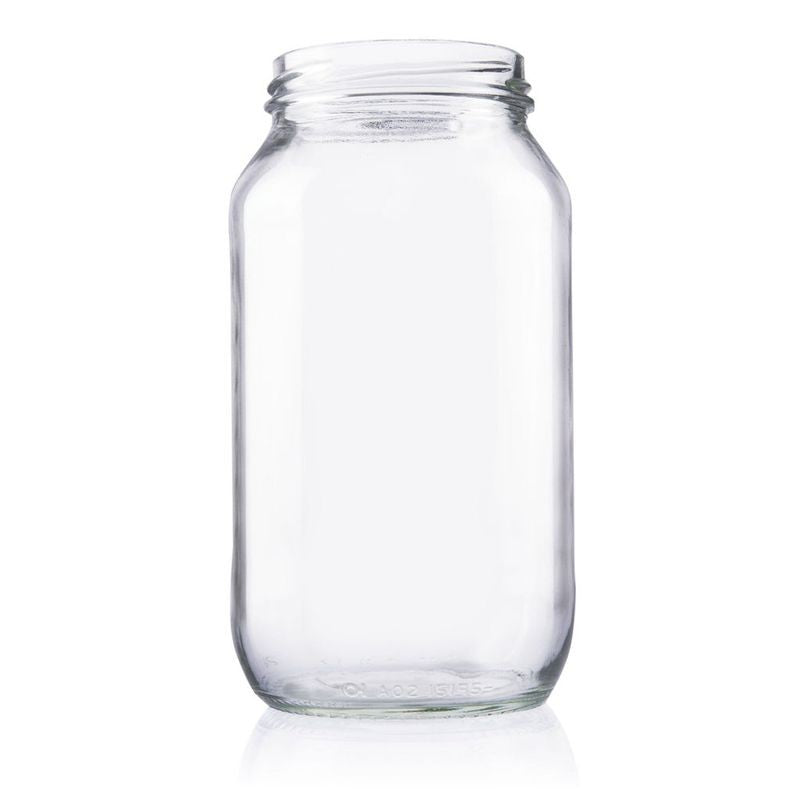 Plasdene Glass Round Food Jar with Twist Finish - 750ml