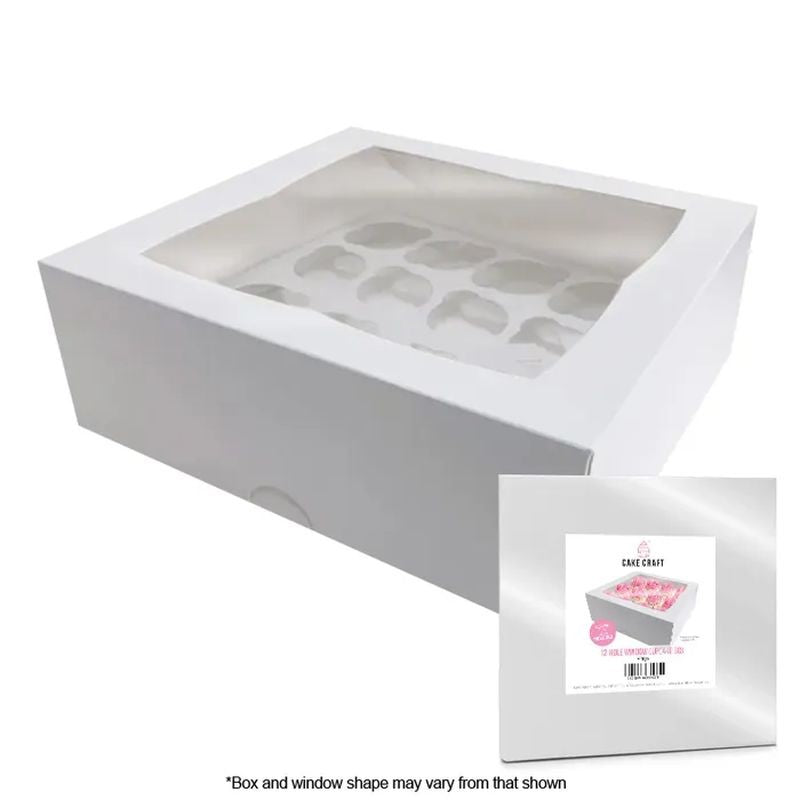 Cake Craft Window Cupcake Box - 12 hole