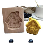 Wooden Cookie Mould Gingerbread House