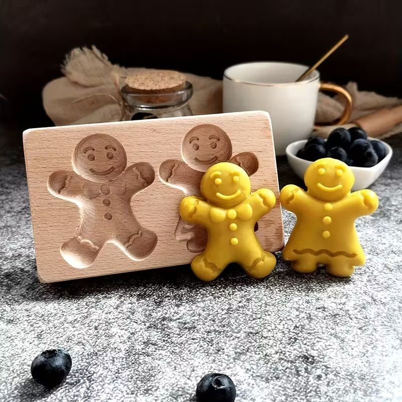 Wooden Cookie Mould â€“ Gingerbread People