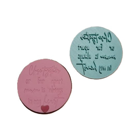 3 Lil Bugs Close together or far apart Mum is always in my heart-Cookie Stamp