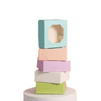 Papyrus Scalloped Small Treat Box - Mixed Colours - 5 pack