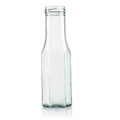 Plasdene Flint Glass Hex Sauce Bottle with Twist Neck - 250ml