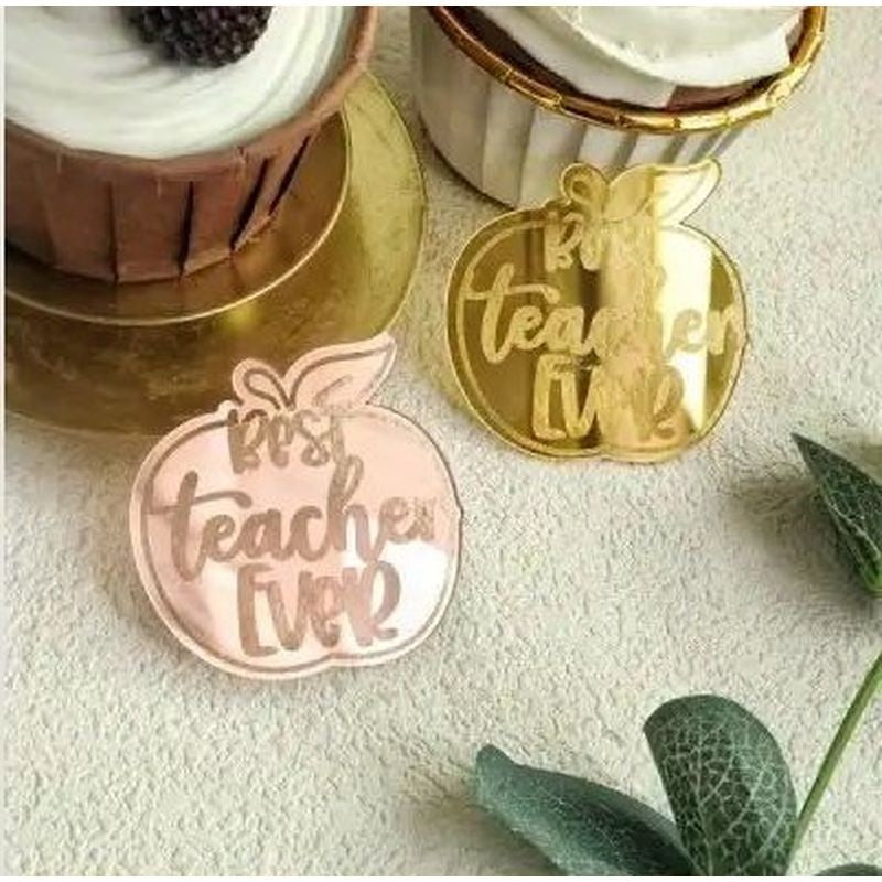 rose-gold-apple-best-teacher-ever-cupcake-topper-1-piece