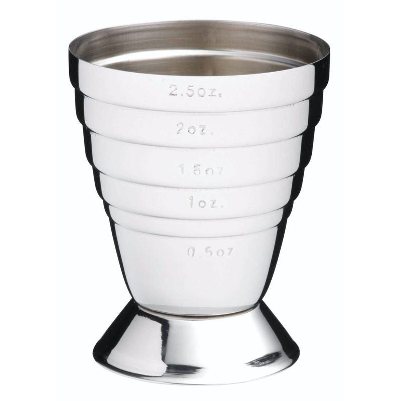 BarCraft Stainless Steel Jigger - 0.5 to 2.5 ounce