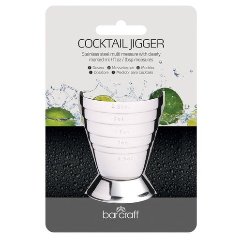 BarCraft Stainless Steel Jigger - 0.5 to 2.5 ounce