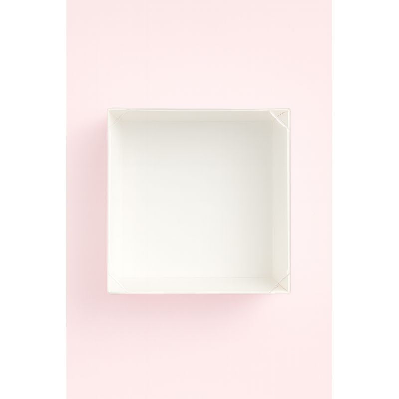 White Dessert Box with Clear Lid 11 x 12 x 5cm 5 pack