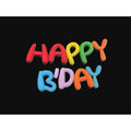Cake Topper - Happy B'day - Rubber Letters