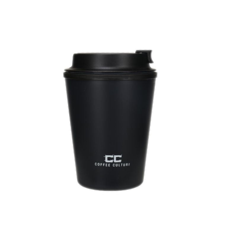 Coffee Culture Eco Double Wall Reusable Travel Cup - Onyx Black 350ml