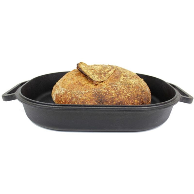Brunswick Bakers Pre-seasoned Cast Iron Bread Baking Pan 39x26cm