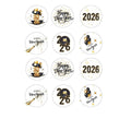 Cupcake Topper Edible Wafers for New Years Eve 12pc