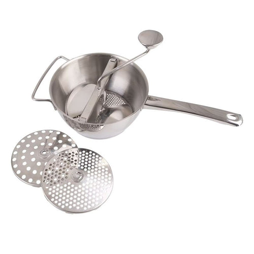 Appetito Stainless Steel Food Mill with 3 Discs 20cm Diameter