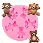 Teddy Bear Silicone Mould – 5 Cavity