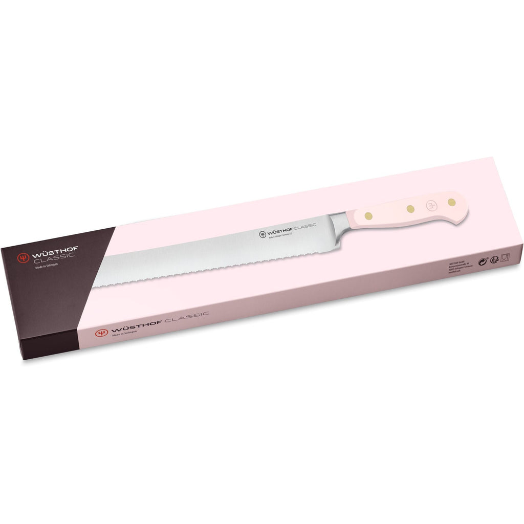 Wusthof Classic Bread Knife Double Serrated 23cm - Pink Himalayan Salt