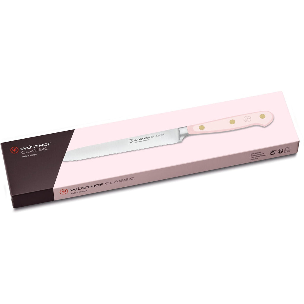 Wusthof Classic Serrated Utility Knife 14cm - Pink Himalayan Salt