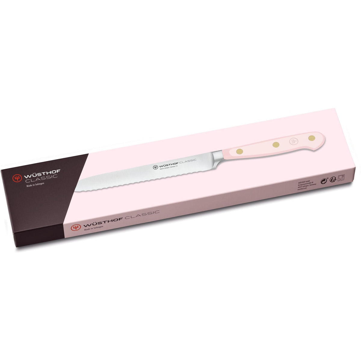 Wusthof Classic Serrated Utility Knife 14cm - Pink Himalayan Salt
