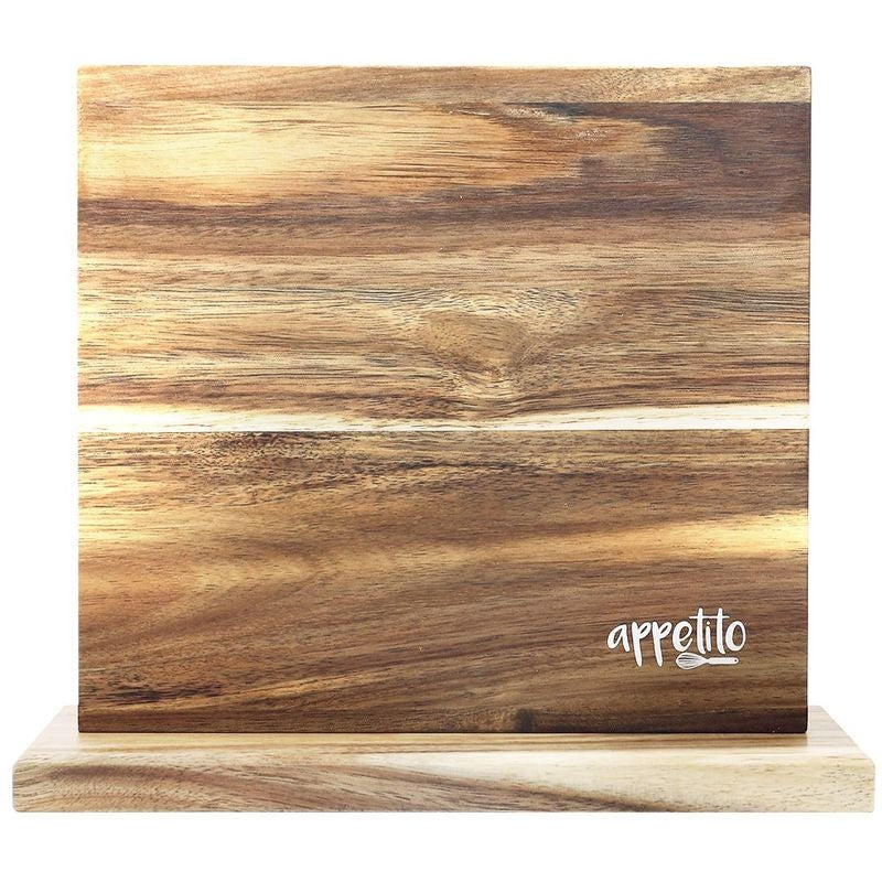 Appetito Magnetic Knife Stand Double Sided Acacia Block