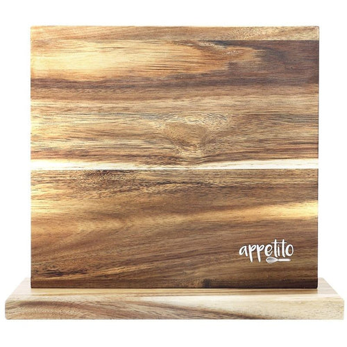 Appetito Magnetic Knife Stand Double Sided Acacia Block