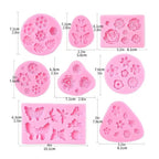 mixed-flower-and-leaf-silicone-mould